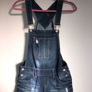 Denim overalls (shorts)